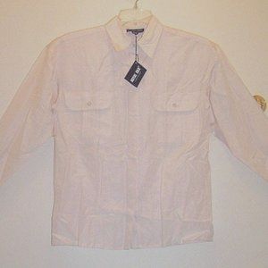 Vintage Royal Silk Lt Pink Button Down Dress Shirt